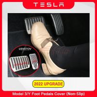 fgjfykjd For Tesla Model 3 Y Non-Slip Foot Pedals Cover 2023 2022 Accelerator Brake Performance Auto Aluminum Pads Car Accessories