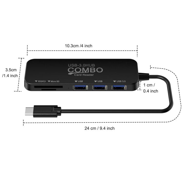 goojodoq-5-in-1-4-ports-usb-type-c-hub-adds-4-slots-tf-card-sd-card-usb-3-0-card-reader-for-macbook-laptop
