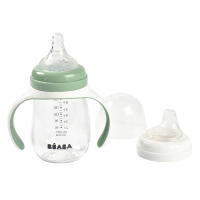 BEABA ถ้วยหัดดื่ม 2 in 1 Learning Cup 210 ml - Frosty Green