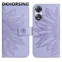 DKHORSING เคสโทรศัพท์หนังลายดอกไม้แฟชั่นสำหรับ OPPO A78 A78NFC A57 A77S A17K กระเป๋าเงินแบบกลับด้านได้ใหม่เคสโทรศัพท์หนัง OPPOA78 4G 5G 2023กระเป๋าเก็บบัตรฝาหลัง Oppo A57 4G 2022