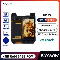 【4G LTE】Global Version Sonim XP7s IP68 สมาร์ทโฟนที่ทนทาน 4.0 นิ้ว 4GB RAM 64GB ROM 13MP กล้อง AMOLED 4820mAh GPS NFC PTT Android โทรศัพท์มือถือกันน้ำ