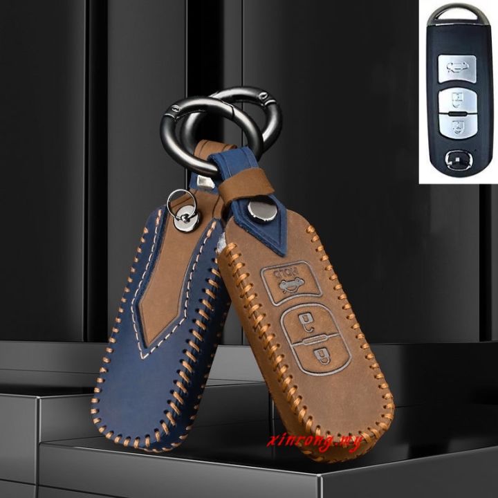 สำหรับหนังมาสด้าเคสกุญแจรถยนต์ซองรีโมท3-cx4-cx5-6-cx8เคสกุญแจรถยนต์