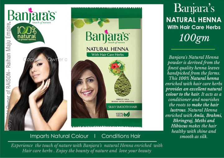 Banjara's NATURAL HENNA With Hair Care Herbs | Lazada
