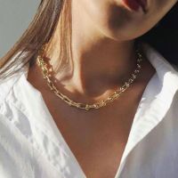 New Fashion 18K Gold-Plated Stainless Steel Jewelry U-Shaped Chain Necklace Geometric Popular Fashion Jewelry