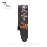 Perris Official Licensing "Guns N Roses" 2022 Leather Printed Guitar Strap สายสะพายกีตาร์ลิขสิทธิ์แท้ (Made in Canada)