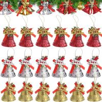 4/1Pcs Christmas Jingle Bell Ornaments Gold Red Bell Christmas Tree Hanging Pendants Xmas New Year Party Festival Decorations Christmas Ornaments