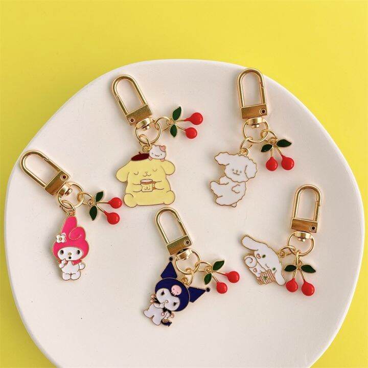 Dsf Studio Sanrio Keychain Cherry Cinnamoroll Kuromi Keyring Bag Charm 