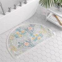 Nordic Flowers Bathroom Floor Mat Bathtub Washbasin Side Non-slip Absorbent Carpet Soft Entrance Doormat Home Decoration Rug