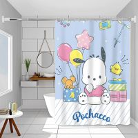 3D Digital Printing Resistant Waterproof Bathroom Shower Curtain Hellokitty  Pochacco Cartoon Shower Curtains  Kawaii Sanrios Cinnamonroll Waterproof Polyester Bathroom Curtain with Hooks Gift