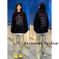 Encounter Fashion เสื้อยืดผู้ชาย เสื้อผู้ชาย เสื้อยืดผู้ชาย เสื้อยืด สไตล์เกาหลี MWY23A07GZ 42Z231017