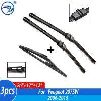 Wiper Front Rear Wiper Blades Set For Peugeot 207SW 207 SW 2006 07 08 09 10 11-2015 Windshield Windscreen Front Window 26"+17"+1