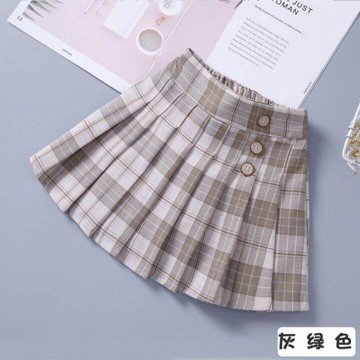 JUL-girls pleated skirt half skirt 2023 summer college style children's ...