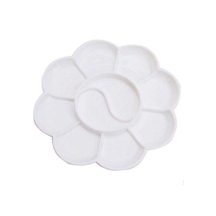 plastic-round-oval-palette-art-drawing-tray-color-palette-white-painting-pallet-for-watercolor-gouache-chinese-painting-supplies