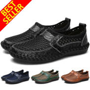 Ready Stock Nam Thời Trang Nhẹ Thoáng Khí Mùa Hè Dép Đi Biển Kỳ Nghỉ Lưới