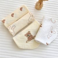 ◈♙ 4 Pack Baby Washcloths Soft Absorbent Cotton Washable- Saliva Towel Face Wipes Newborn Bath Face Towel Wipes Baby Bibs