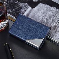 Stainless steel PU card holder metal card case by creative new card holder company set 007 --A0509