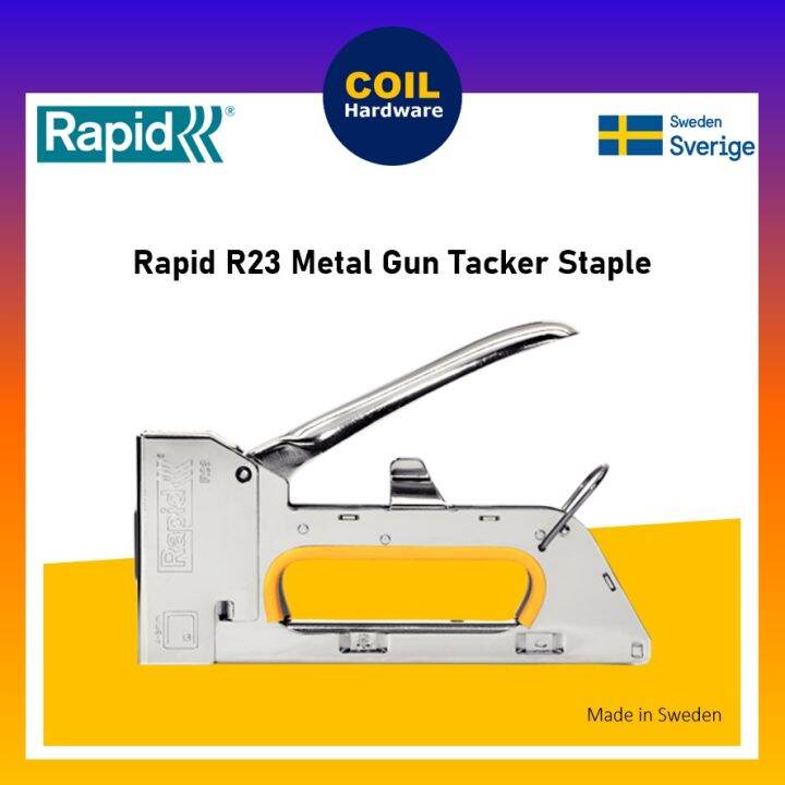[100 Original] Rapid R23 Manual Hand Stapler Tacker Staple Gun 6mm 8mm Lazada