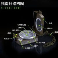 Spot parcel post Multifunctional Needle Belt Fluorescent Ring Outdoor Tourism Compass Mountaineering Geological Compass Camping Supplies