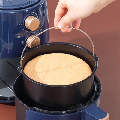 พิมพ์ทำเค้กไม่ติดถาดอบขนมตะกร้าพร้อมที่จับพิซซ่าอบวงกลมแม่พิมพ์อบในครัวอุปกรณ์เสริมกระทะทอดลอยตัว