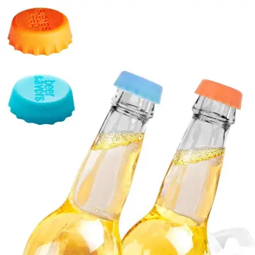 Pack of 5Assorted Colors Silicone Reusable Wine Bottle Caps/Beer Sealer  Cover 