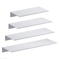 Bathroom Accessories Space Aluminum White Bathroom Shelves Kitchen Wall Shelf Shower Storage Rack 20-60cm Drop Shipping Bathroom Counter Storage