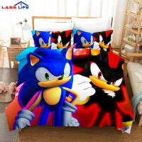 3D Cartoon Sonic Duvet Cover Sets Pillowcase Bedding Set Kids Baby Children Princess Gift Girls Single Queen King Size Bed Linen