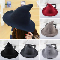 Halloween Costumes Accessories Women Modern Witch Hat Pointed Caps Made From High Quality Wool Party Club Witches Hats 6 Colors