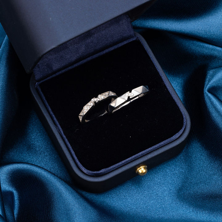 cod-ชิงช้าสวรรค์คู่รักแหวนเปิดเฉพาะกลุ่ม-s925-การออกแบบระดับไฮเอนด์เงินแท้สำหรับผู้ชายและผู้หญิง-christmas-gift