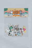 CuteBoy Shop   สติ๊กเกอร์ไดคัท 100% 10 ลาย CuteBoy On The Beach Stickers Set