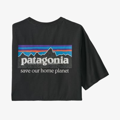 ●√√Patagonia ใหม่รอบคอแขนสั้นสันติภาพของโลกผู้ชายและผู้หญิงหลวมเสื้อยืดคนรักเสื้อยืดพิมพ์ผ้าฝ้าย