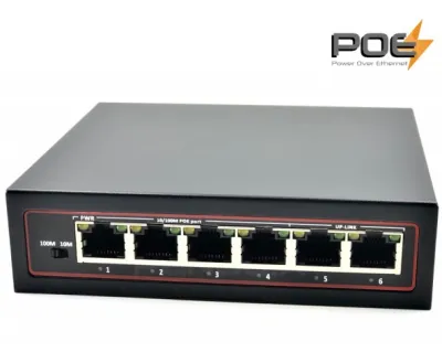 4 PoE 10/100 + 2 Uplink (Fast Ethernet)