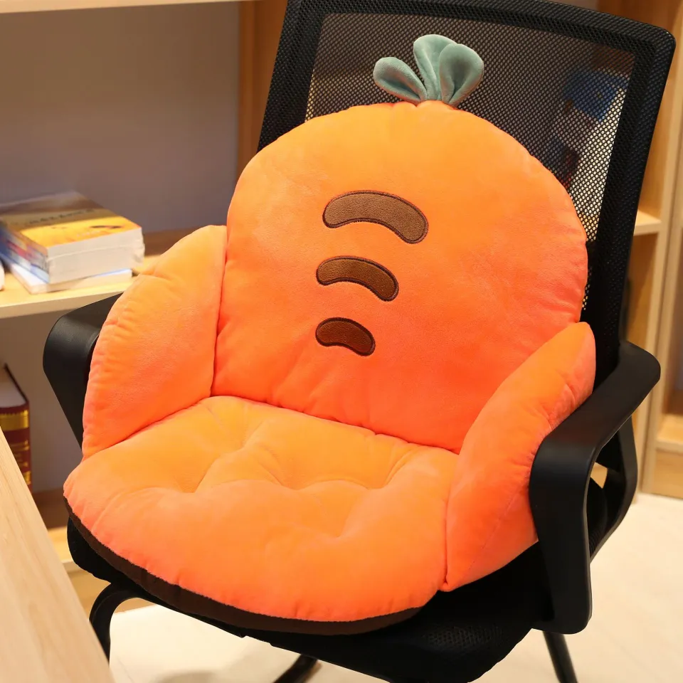 Cartoon Animal Plush Office Chair Cushion Pink Non-slip Lumbar