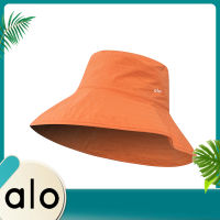 Alo Yoga New Female Double-sided Fisherman Hat Summer Sunscreen Pure Color Sun Hat Fedora Hat Outdoor Beach Hat Thin Section