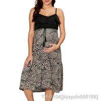 ┅▬۩ jiozpdn055186 Gravidez vestidos de verão roupas femininas grávidas leopardo vestido impressão maternidade sexy sling