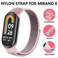 cfgbsdge Nylon Loop Braid Breathable Strap for Xiaomi Mi Band 8 Wristband Replacement Tape Miband 8 Plastics Head Particles Belt Bracelet