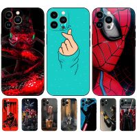 Anime case for iphone 15 plus 15 Pro Max Phone Back Cover Soft Silicon black tpu case cute funda cartoon coque