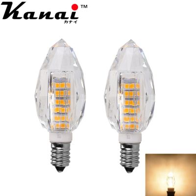 【✱2023 HOT✱】 gaqiugua6 E14 2835 75Leds หรี่แสงได้คริสตัลโคมไฟติดเพดานไฟเทียนคำทังสเตน60W โคมไฟ Led 220V หลอดไฟ Led Luz