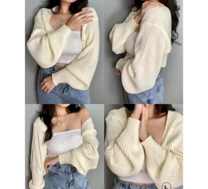 cardigan crop korea