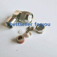 10X TNC ปลั๊กชายมุมขวา Clamp RF Connector สำหรับ LMR195 RG58 RG400 Cable