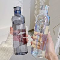 500ml/700ml Plastic Water Bottle For Drinking Leak Proof With Time Mark Water Bottles For Girls Free Shipping