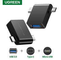 UGREEN รุ่น 30453 อะแดปเตอร์ 3in1 Type-C / Micro USB / USB3.0 Converter สามารถใช้งานได้กับ มือถือ Andriod, iPad Air-Pro, Macbook M1
