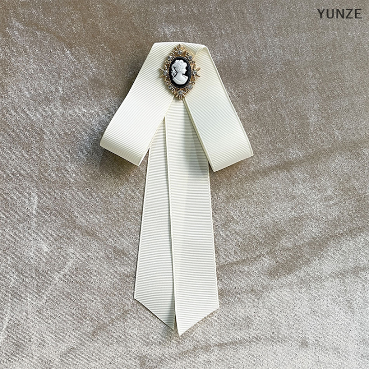 yunze-เสื้อริบบิ้นผูกโบว์สำหรับผู้หญิง-ใหม่เสื้อเข็มกลัดโบว์หัวสวยงามเสื้อผูกโบว์เข็มกลัดติดปกเสื้อเครื่องประดับเข็มกลัดช่อดอกไม้