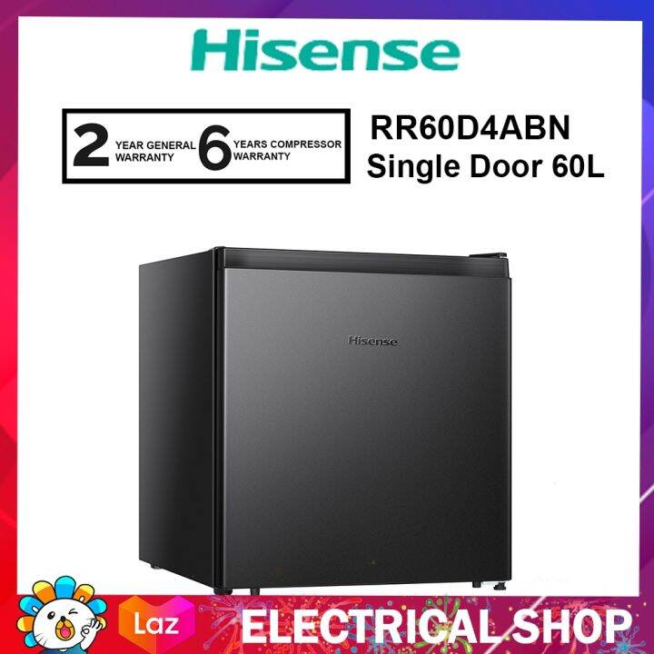 Hisense Mini Bar Single Door 60L RR60D4ABN Refrigerator NonInverter