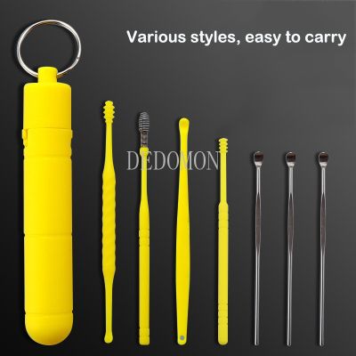 6/7PCS Ear Cleaner ABS Ear Care Spoon Tool Soft Spiral For Ears Earwax Picker Cleaning Ear Wax Removal Tool Earpick Remover
