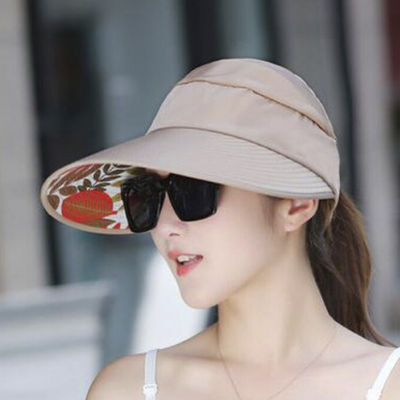 [hot]Summer Sun Protection Folding Sun Hat for Women Wide Brim Caps Ladies Beach Hat Visor Hat Girl Holiday UV Protection Women Hats