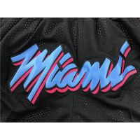 NBA Shorts Miami Heat Sports Shorts Black Pockets Basketball ShortsTH