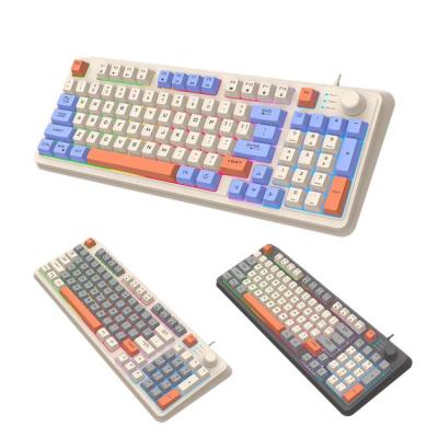 Luminous Keyboard Led Computer Game Keyboard 94 Keys Separate Volume Buttons Compact Numeric Pad PC Keyboard For Home Internet Cafe Game Room Offices kindly