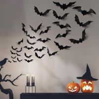 【CC】☊✇  28pcs/set Bat Hallooween Stickers Wall Event Kid Window Garden Diy Supplies