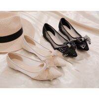 CODyx648 S4๑❒OOLONG High quality Fashion korean doll shoes for women on sale Platform Slip low cut flat pointed rubber Work ladie