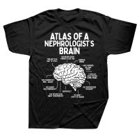 Funny Dialysis Technician Nurse Atlas of a Nephrologist Brain T Shirts Streetwear Short Sleeve Birthday Gifts Summer T-shirt